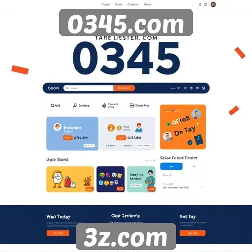 Análise da interface do usuário do site 0345.com